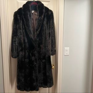 G  Caserotti vintage faux fur long winter coat NWOT size M